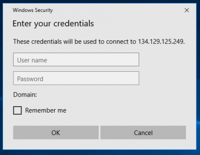  Enter your credentials